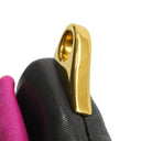 プラダ PRADA バンドリヤー リボンモチーフ BT0685 NERO×DALIA ラムスキン ナッパレザー 2WAYバッグ ゴールド金具 ポーチ ショルダー 黒 ピンク