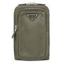 プラダ PRADA レザー スマートフォンケース 2ZH195 LODEN レザー ヴィッテロダイノ ショルダーバッグ 三角ロゴ ショルダー ポシェット