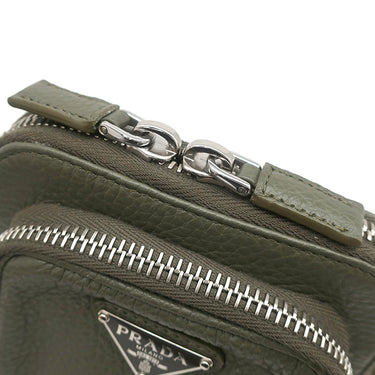 プラダ PRADA レザー スマートフォンケース 2ZH195 LODEN レザー ヴィッテロダイノ ショルダーバッグ 三角ロゴ ショルダー ポシェット