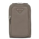 プラダ PRADA レザー スマートフォンケース 2ZH195 バンブー レザー ヴィッテロ ダイノ ショルダーバッグ シルバー金具 三角ロゴ ショルダー ポシェット