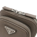 プラダ PRADA レザー スマートフォンケース 2ZH195 バンブー レザー ヴィッテロ ダイノ ショルダーバッグ シルバー金具 三角ロゴ ショルダー ポシェット