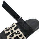 エルメス HERMES シプレ H242133Z グレー×ブラック スウェード レザー タフテッドスエードゴートスキン #35.5 サンダル レオパード ラバーソール ベルクロサンダル テクノサンダル