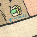 エルメス HERMES カレ140 カレジェアン H244098S ナチュラル×ヴェール×ジョーヌ カシミヤ シルク ストール 未使用 【エルメス ロコモーション】