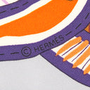 エルメス HERMES カレ90 CARRE グレー×マルチカラー カシミヤ シルク スカーフ 【LA SELLE IMAGINARIE/空想の鞍】