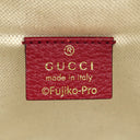 グッチ GUCCI ドラえもん コラボ ミニバケット 647801 ブラウン×レッド GGスプリームキャンバス レザー ショルダーバッグ ゴールド金具 茶 赤 巾着バッグ