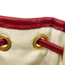 グッチ GUCCI ドラえもん コラボ ミニバケット 647801 ブラウン×レッド GGスプリームキャンバス レザー ショルダーバッグ ゴールド金具 茶 赤 巾着バッグ