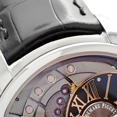 腕時計 オーデマピゲ AUDEMARS PIGUET ミレネリー 4101 15350ST.OO.D002CR.01 自動巻き メンズ OH済 スケルトン ローマン オフセンター