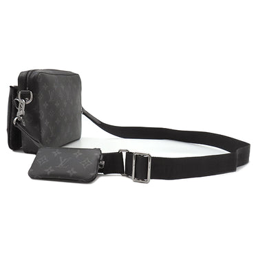 ルイヴィトン LOUIS VUITTON トリオ メッセンジャー M69443 モノグラムエクリプス モノグラムエクリプス モノグラムエクリプスリバースキャンバス ショルダーバッグ シルバー金具 黒 グレー