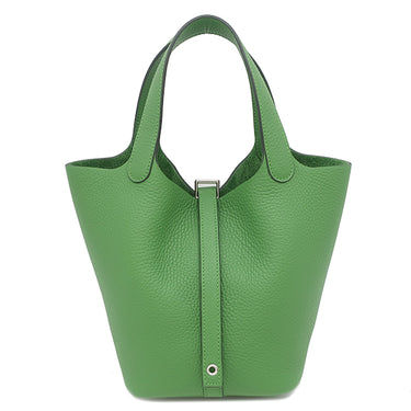 エルメス HERMES ピコタンロック 18 PM ヴェールユッカ トリヨンクレマンス ハンドバッグ シルバー金具 新品 未使用 緑 2026年製