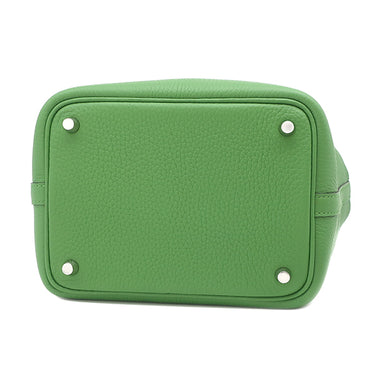 エルメス HERMES ピコタンロック 18 PM ヴェールユッカ トリヨンクレマンス ハンドバッグ シルバー金具 新品 未使用 緑 2026年製