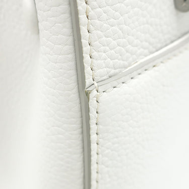 シャネル CHANEL ネオ エグゼクティブ スモール A69929 ホワイト レザー 2WAYバッグ シルバー金具 白 ココマーク トート ショルダー