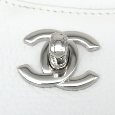 シャネル CHANEL ネオ エグゼクティブ スモール A69929 ホワイト レザー 2WAYバッグ シルバー金具 白 ココマーク トート ショルダー