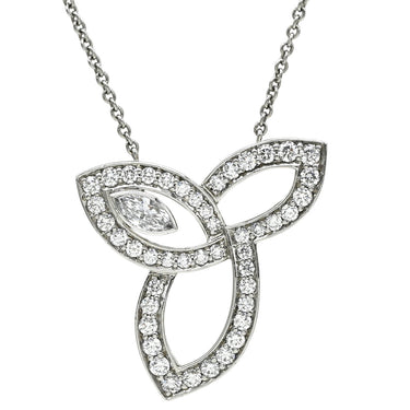 ハリーウィンストン Harry Winston リリークラスター PEDPMORFLC プラチナシルバー Pt950 ダイヤモンド ネックレス ダイヤ マーキス ブリリアントカット プラチナ