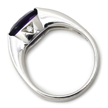 タサキ TASAKI アメジスト ダイヤ パープル×ホワイトゴールド K18WG アメジスト ダイヤモンド リング 指輪 紫 TASAKI 18K 750 WG 13号