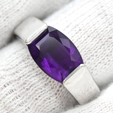 タサキ TASAKI アメジスト ダイヤ パープル×ホワイトゴールド K18WG アメジスト ダイヤモンド リング 指輪 紫 TASAKI 18K 750 WG 13号