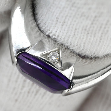タサキ TASAKI アメジスト ダイヤ パープル×ホワイトゴールド K18WG アメジスト ダイヤモンド リング 指輪 紫 TASAKI 18K 750 WG 13号