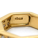 タサキ TASAKI ロードライトガーネット ダイヤ ワインレッド×イエローゴールド K18YG ロードライトガーネット ダイヤモンド リング 指輪 TASAKI 赤 Au750 18K オクタゴン ヴィンテージ 10号