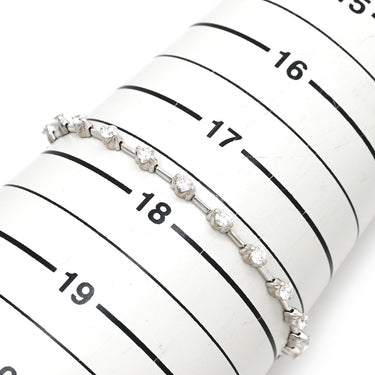 ライン LINE ダイヤ デザインブレスレット ホワイトゴールド K18WG ダイヤモンド ブレスレット 18K 750 WG LINE