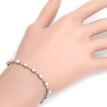 ライン LINE ダイヤ デザインブレスレット ホワイトゴールド K18WG ダイヤモンド ブレスレット 18K 750 WG LINE