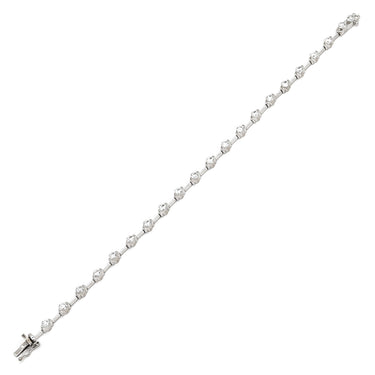 ライン LINE ダイヤ デザインブレスレット ホワイトゴールド K18WG ダイヤモンド ブレスレット 18K 750 WG LINE