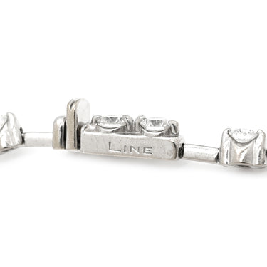ライン LINE ダイヤ デザインブレスレット ホワイトゴールド K18WG ダイヤモンド ブレスレット 18K 750 WG LINE