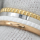 ブシュロン BOUCHERON キャトル ホワイト スモール JRG01596 ホワイト×イエローゴールド×ピンクゴールド×ホワイトゴールド K18YG K18PG K18WG セラミック #T47(JP7) リング 指輪 18K 750 YG PG WG セラミック 7号