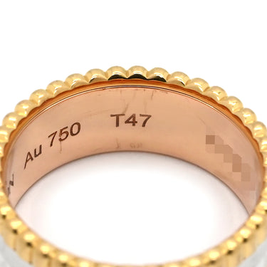ブシュロン BOUCHERON キャトル ホワイト スモール JRG01596 ホワイト×イエローゴールド×ピンクゴールド×ホワイトゴールド K18YG K18PG K18WG セラミック #T47(JP7) リング 指輪 18K 750 YG PG WG セラミック 7号