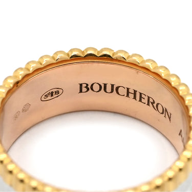 ブシュロン BOUCHERON キャトル ホワイト スモール JRG01596 ホワイト×イエローゴールド×ピンクゴールド×ホワイトゴールド K18YG K18PG K18WG セラミック #T47(JP7) リング 指輪 18K 750 YG PG WG セラミック 7号