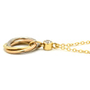 カルティエ Cartier ベビー トリニティ 1Pダイヤ イエローゴールド×ホワイトゴールド×ピンクゴールド K18YG K18WG K18PG ダイヤモンド ネックレス 3カラー Au750 18K 18金