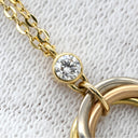 カルティエ Cartier ベビー トリニティ 1Pダイヤ イエローゴールド×ホワイトゴールド×ピンクゴールド K18YG K18WG K18PG ダイヤモンド ネックレス 3カラー Au750 18K 18金