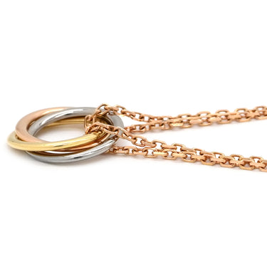 カルティエ Cartier ベビー トリニティ イエローゴールド×ホワイトゴールド×ピンクゴールド K18YG K18WG K18PG ネックレス 3カラー Au750 18K 18金 Wチェーン