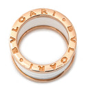ブルガリ BVLGARI ビーゼロワン B-zero1 4バンドリング ホワイト×ピンクゴールド K18PG セラミック #50(JP10) リング 指輪 750PG 18金 ホワイトセラミック 9号