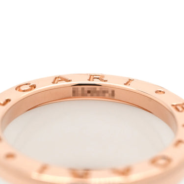 ブルガリ BVLGARI ビーゼロワン B-zero1 4バンドリング ホワイト×ピンクゴールド K18PG セラミック #50(JP10) リング 指輪 750PG 18金 ホワイトセラミック 9号