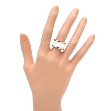 ブルガリ BVLGARI ビーゼロワン B-zero1 4バンドリング ホワイト×ピンクゴールド K18PG セラミック #50(JP10) リング 指輪 750PG 18金 ホワイトセラミック 9号