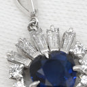 ミキモト MIKIMOTO サファイア ダイヤ ハートペンダント ブルー×プラチナシルバー Pt900 サファイア ダイヤモンド ネックレス MIKIMOTO PT 他社製ネックレス
