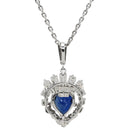 ミキモト MIKIMOTO サファイア ダイヤ ハートペンダント ブルー×プラチナシルバー Pt900 サファイア ダイヤモンド ネックレス MIKIMOTO PT 他社製ネックレス