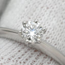 ティファニー Tiffany & Co ソリティア ダイヤリング プラチナシルバー Pt950 ダイヤモンド リング 指輪 T＆Co. 一粒 1P 立爪 0.24ct プラチナ950 9号