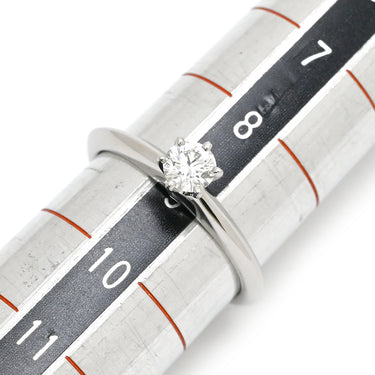 ティファニー Tiffany & Co ソリティア ダイヤリング プラチナシルバー Pt950 ダイヤモンド リング 指輪 T＆Co. 一粒 1P 立爪 0.24ct プラチナ950 9号