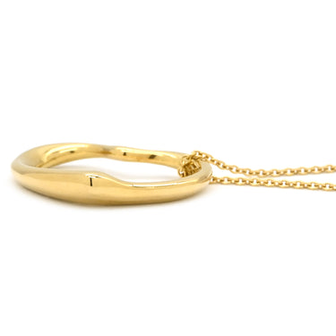 ティファニー Tiffany & Co オープンハート 22mm イエローゴールド K18YG ネックレス T＆Co. 18K 18金 750 YG エルサペレッティ