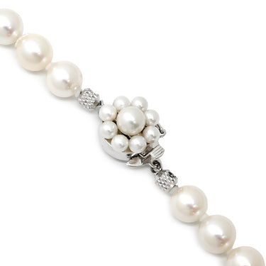 タサキ TASAKI あこやパール 6.5～7.0mm パールホワイト×ホワイトゴールド K14WG パール ネックレス TASAKI 14K WG 真珠 ラウンドシェイプ