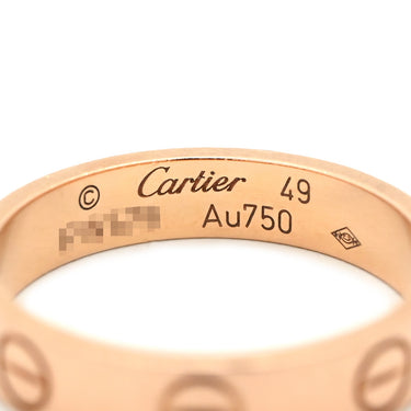 カルティエ Cartier ミニラブリング B4085200 ピンクゴールド K18PG #49(JP9) リング 指輪 スモールモデル LOVE Ring 18K 750PG 9号
