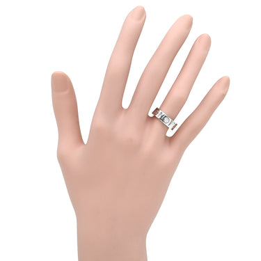 カルティエ Cartier ラブリング ハーフダイヤ B4032500 ホワイトゴールド K18WG ダイヤモンド #47(JP7) リング 指輪 クラシックモデル LOVE Ring 750 18K 3粒 3石 7号
