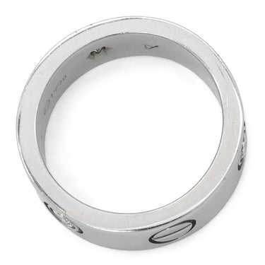 カルティエ Cartier ラブリング ハーフダイヤ B4032500 ホワイトゴールド K18WG ダイヤモンド #47(JP7) リング 指輪 クラシックモデル LOVE Ring 750 18K 3粒 3石 7号