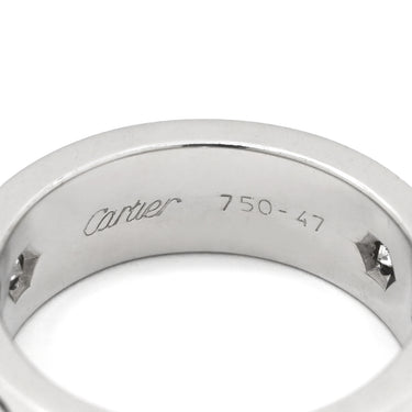 カルティエ Cartier ラブリング ハーフダイヤ B4032500 ホワイトゴールド K18WG ダイヤモンド #47(JP7) リング 指輪 クラシックモデル LOVE Ring 750 18K 3粒 3石 7号
