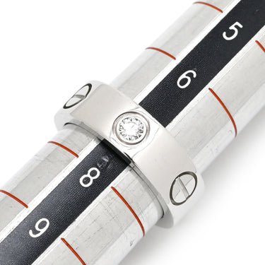 カルティエ Cartier ラブリング ハーフダイヤ B4032500 ホワイトゴールド K18WG ダイヤモンド #47(JP7) リング 指輪 クラシックモデル LOVE Ring 750 18K 3粒 3石 7号