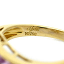 ジュネ Jeunet サファイア デザインリング ピンク×ブルー×イエローゴールド K18YG サファイア リング 指輪 青 ピンク 白 750YG 18K プリンセスカット 15.5号