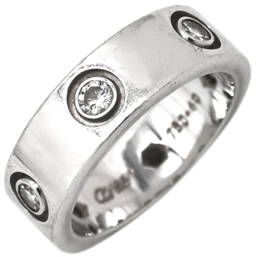 カルティエ Cartier ラブリング フルダイヤ B4026000 ホワイトゴールド K18WG ダイヤモンド #49(JP9) リング 指輪 LOVE Ring 750WG 6Pダイヤモンド 9号