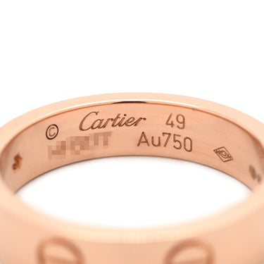 カルティエ Cartier ミニラブリング 1Pダイヤ B4050700 ピンクゴールド K18PG ダイヤモンド #49(JP9) リング 指輪 スモールモデル LOVE Ring 18K 750PG 9号
