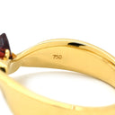タサキ TASAKI リファインド リベリオン レッド×パールホワイト×イエローゴールド K18YG パール ガーネット リング 指輪 TASAKI ガーネット 真珠 1P 750 18K 18金 YG 10.5号