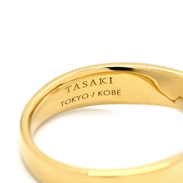 タサキ TASAKI リファインド リベリオン レッド×パールホワイト×イエローゴールド K18YG パール ガーネット リング 指輪 TASAKI ガーネット 真珠 1P 750 18K 18金 YG 10.5号